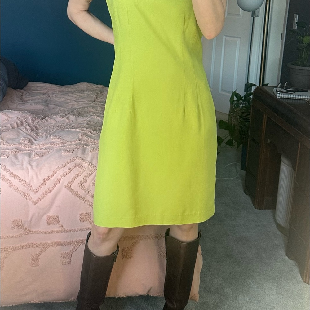 Vintage silk Robbie Bee apple Green Dress